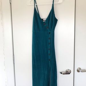SOLD - UO Teal Corduroy Midi Dress